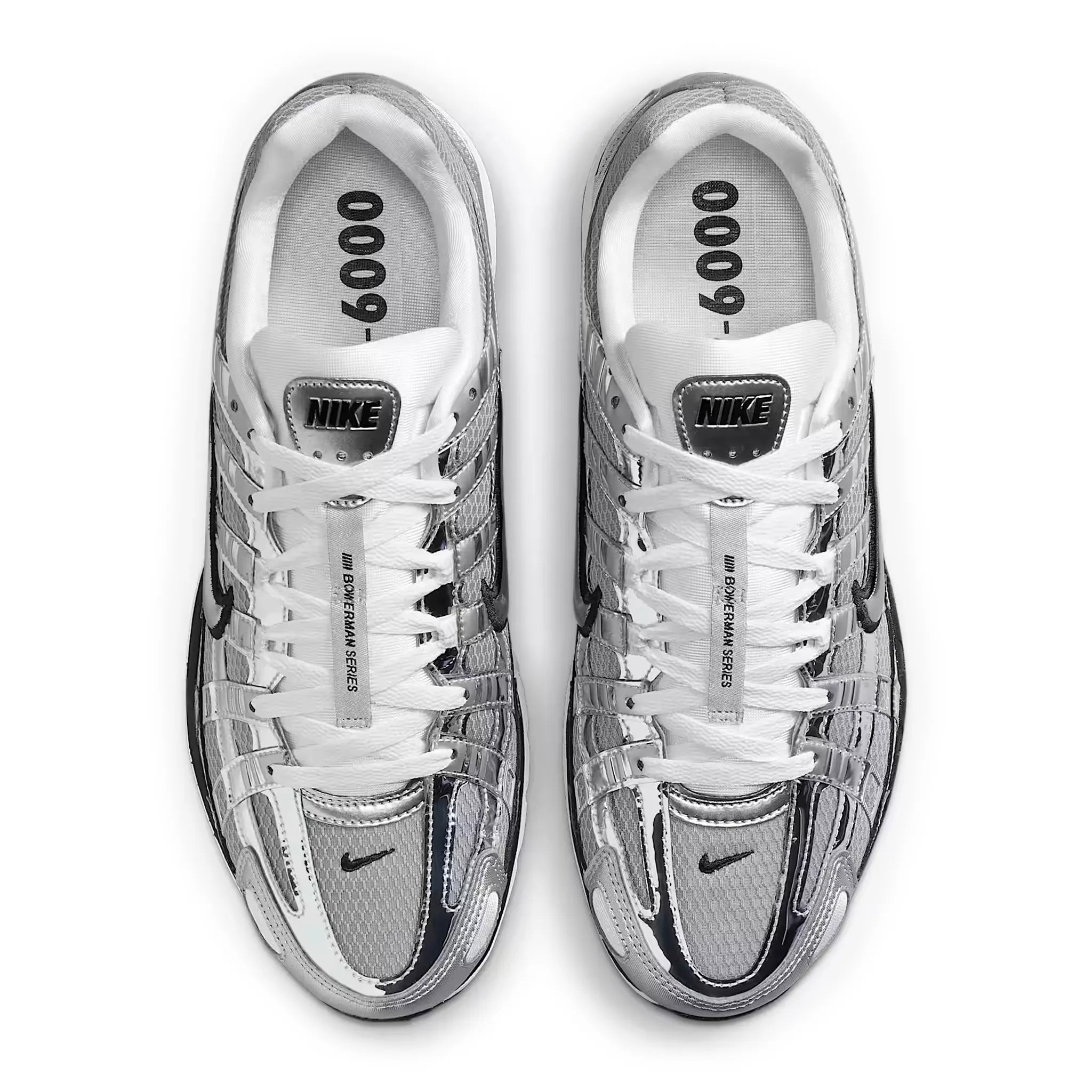 Top view of Nike P-6000 Metallic Silver